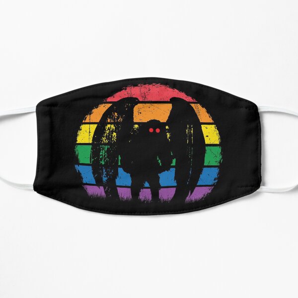 Mothman - Retro Vintage Rainbow Cryptid Gift Flat Mask