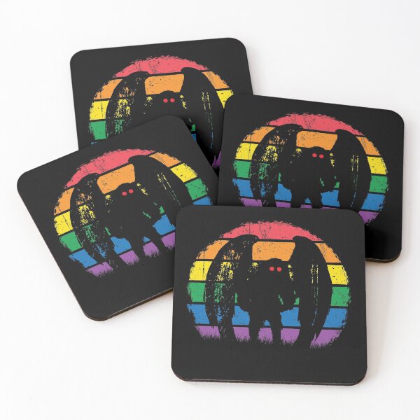 Item preview, Mothman - Retro Vintage Rainbow Cryptid Gift designed and sold by NatIntrovertSoc.