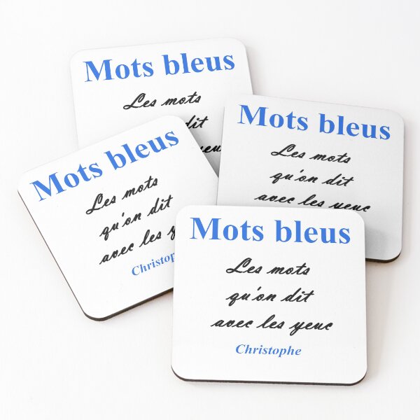 Aperçu de l'œuvre Chistophe, chanteur, les mots bleus créée et vendue par Karine Chamard.