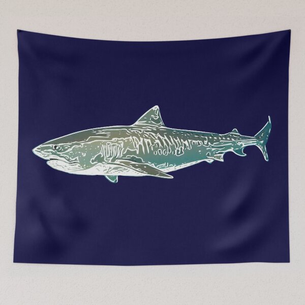 Artikelvorschau, Tiger Shark White Alternate Print entworfen und verkauft von designsasstultd.