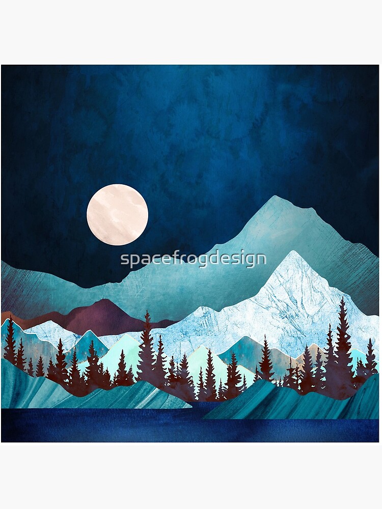 Thumbnail 5 of 5, Coasters (Set of 4), Moon Bay designed and sold by spacefrogdesign.