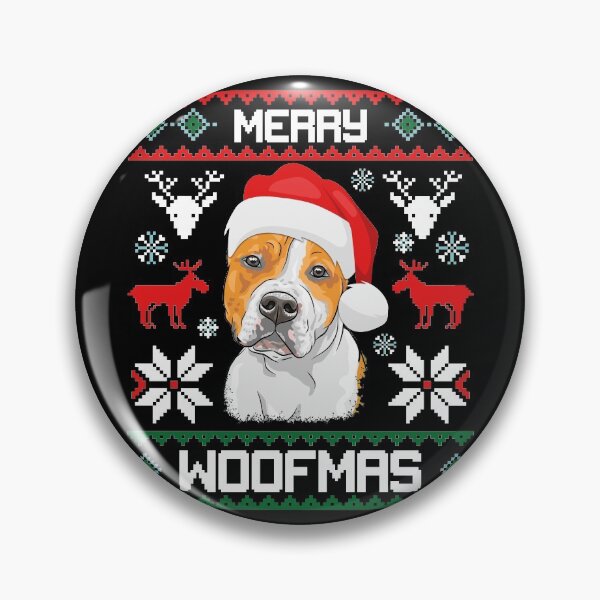 Item preview, American Staffordshire Terrier Merry Woofmas Christmas Amstaff Gift designed and sold by CR Media.