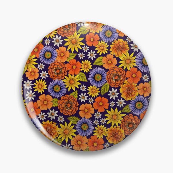 Item preview, Cheery Spring Flowers in Orange, Yellow & Purple designed and sold by somecallmebeth.