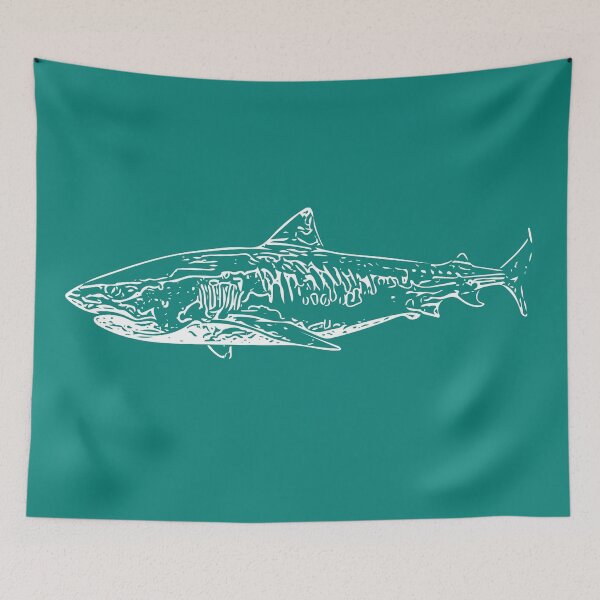 Artikelvorschau, Tiger Shark White Print entworfen und verkauft von designsasstultd.
