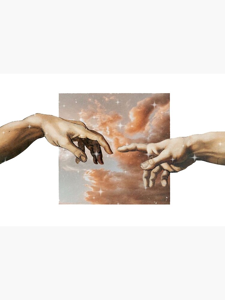 Aesthetic Michelangelo Hands Of Adam Art Board Print By Charlottetsui Redbubble