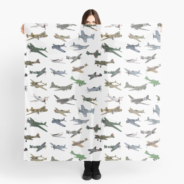 Various WW2 Airplanes Scarf