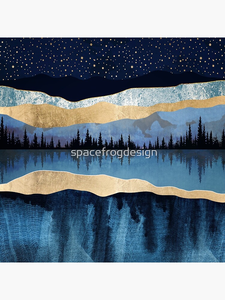 Thumbnail 4 von 4, Kissen, Mitternachtssee designt und verkauft von spacefrogdesign.