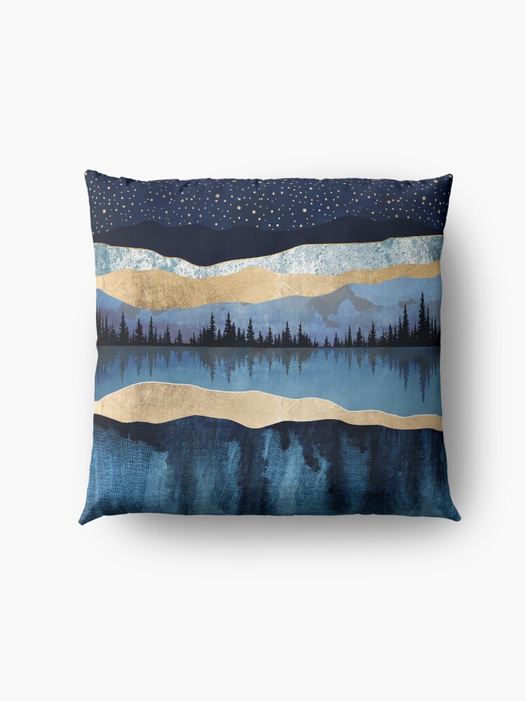 Alternate view of Midnight Lake Floor Pillow