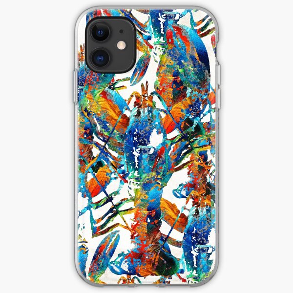 Colorful Lobster Collage Art - Sharon Cummings iPhone Soft Case
