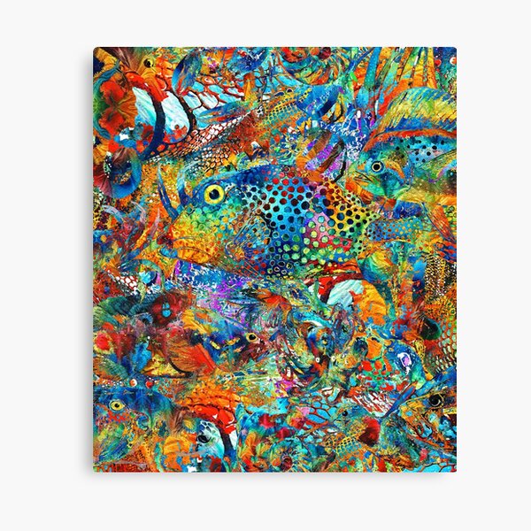 Tropical Beach Art - Under The Sea - Sharon Cummings Canvas Print