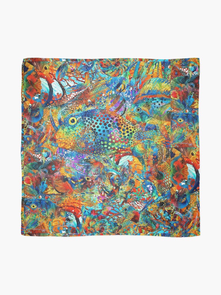 Alternate view of Tropical Beach Art - Under The Sea - Sharon Cummings Scarf