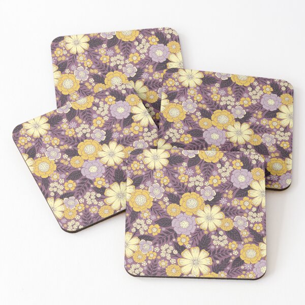 Item preview, Purple & Yellow Floral/Botanical Pattern designed and sold by somecallmebeth.