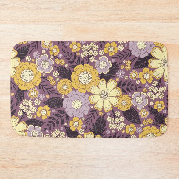 Item preview, Purple & Yellow Floral/Botanical Pattern designed and sold by somecallmebeth.