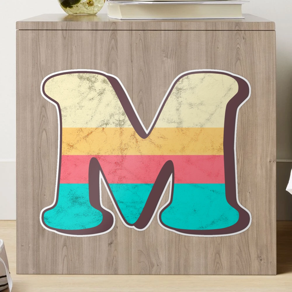 M letter, vintage alphabet, typography, font