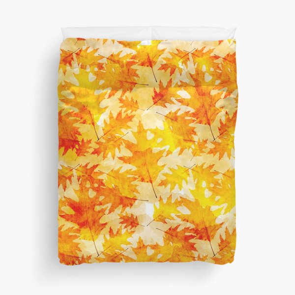 Oak Leaves Pattern Duvet Cover