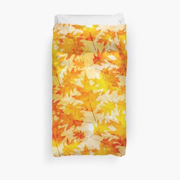 Oak Leaves Pattern Duvet Cover
