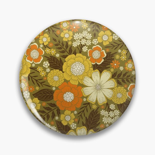 Item preview, 1970s Retro/Vintage Floral Pattern designed and sold by somecallmebeth.
