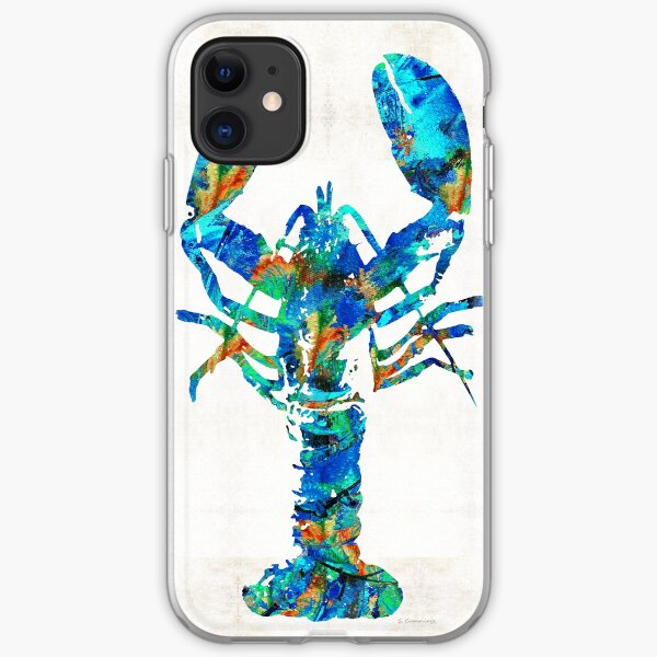 Blue Lobster Art by Sharon Cummings iPhone Soft Case
