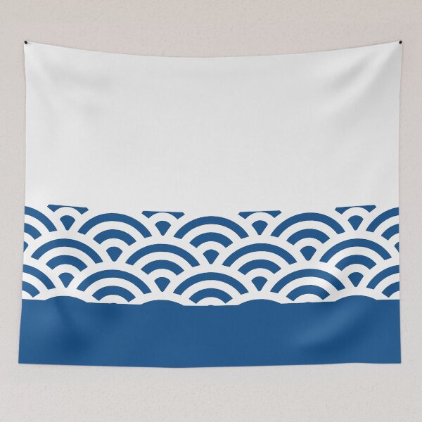 Item preview, Rainbow Trim Deep Dark Ocean Blue designed and sold by poisondesign.