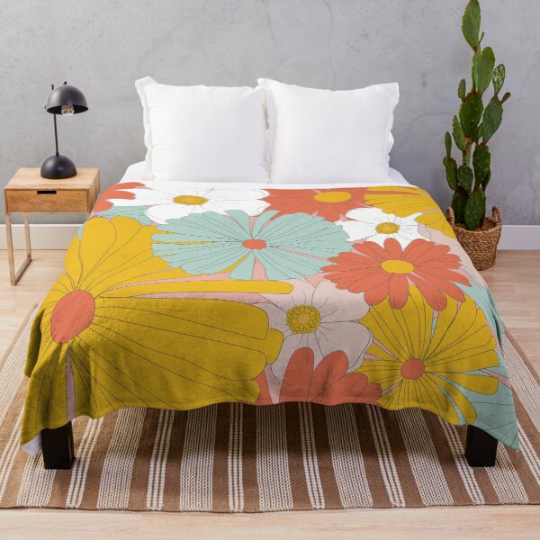 Spring Floral Throw Blanket