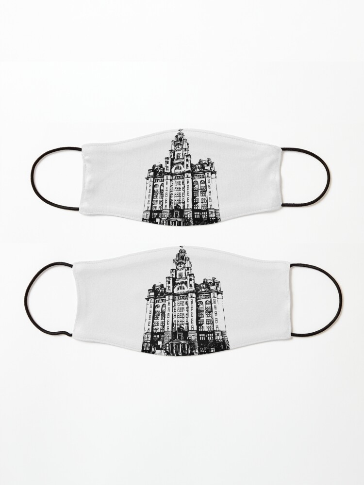 Alternate view of Liverpool Liver Building Vector Mask