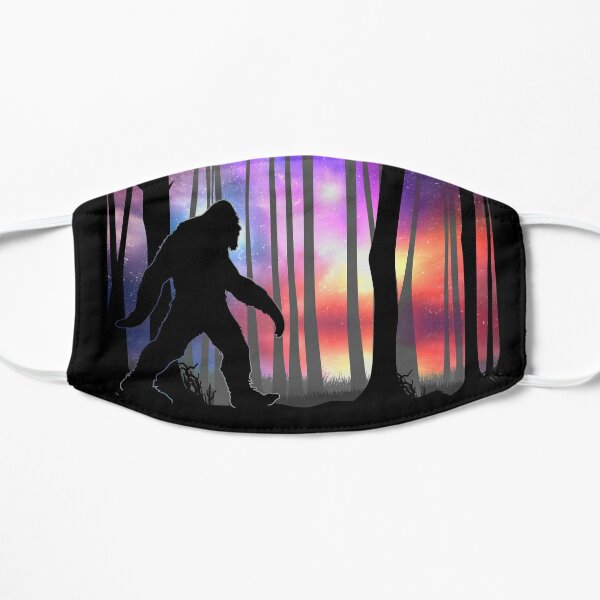 Bigfoot Northern Lights - Colorful Galaxy Aurora Cryptid Gift Flat Mask