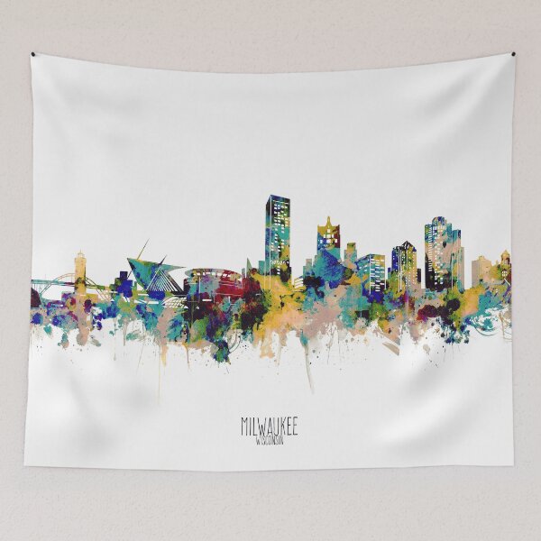 Item preview, milwaukee skyline designed and sold by BekimART2.