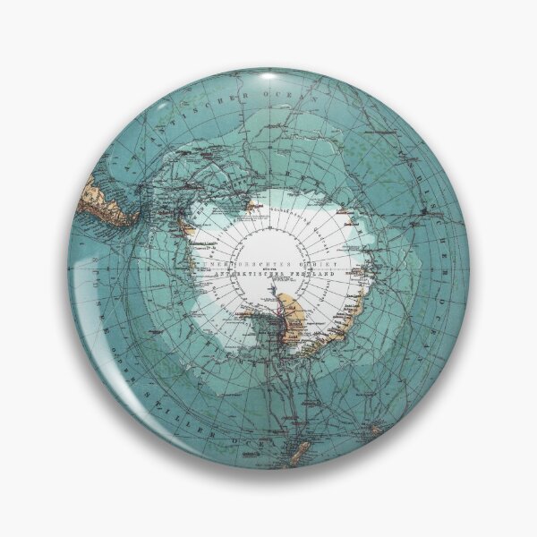 Item preview, Vintage Antarctica Map designed and sold by livianasgifts.