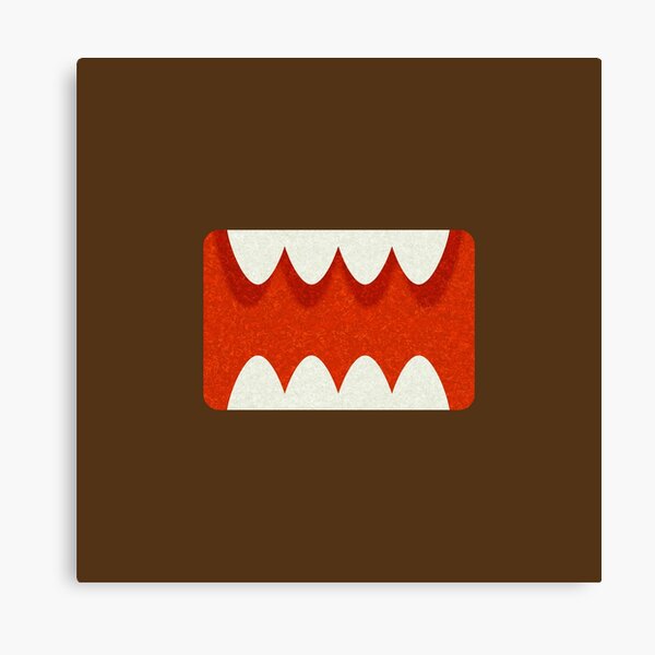 Domo Face Canvas Print By Joneso7 Redbubble - domo kun roblox