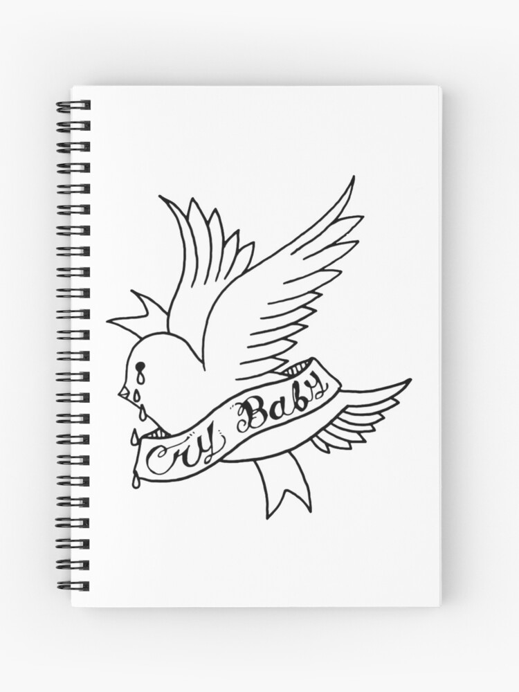 lil peep crybaby bird spiral notebook by shoxio redbubble lil peep crybaby bird spiral notebook by shoxio redbubble