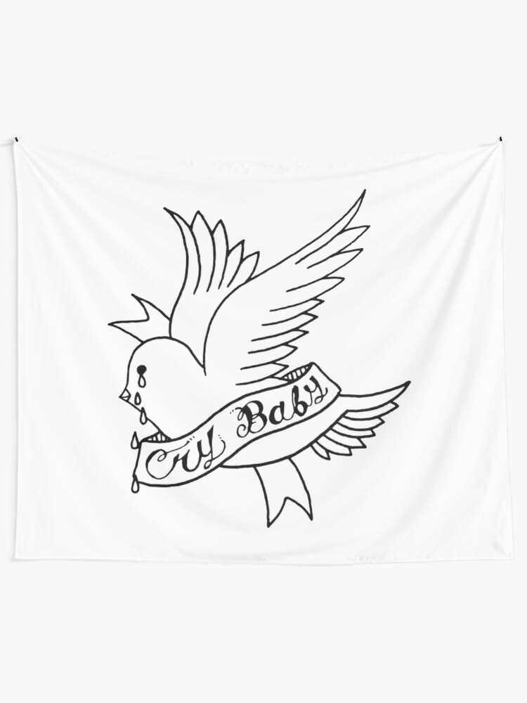 lil peep crybaby bird tapestry by shoxio redbubble redbubble