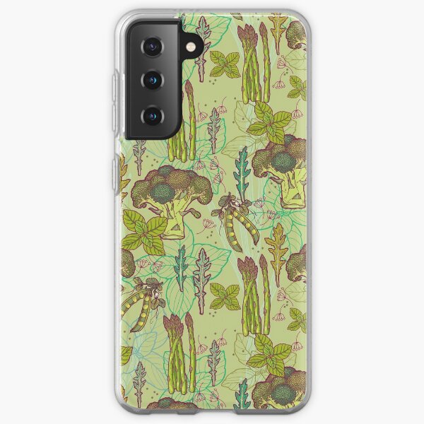 Green vegetables pattern. Samsung Galaxy Soft Case