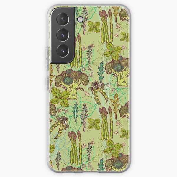 Green vegetables pattern. Samsung Galaxy Soft Case
