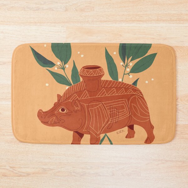 Item preview, Etruscan Boar Vessel - Floral Artefacts designed and sold by flaroh.