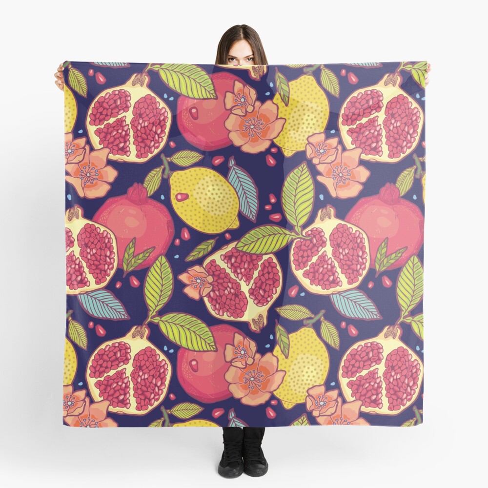 Mysterious tropical garden. Scarf