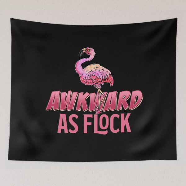 Item preview, Awkward As Flock - Funny Flamingo designed and sold by Meliafroggy.