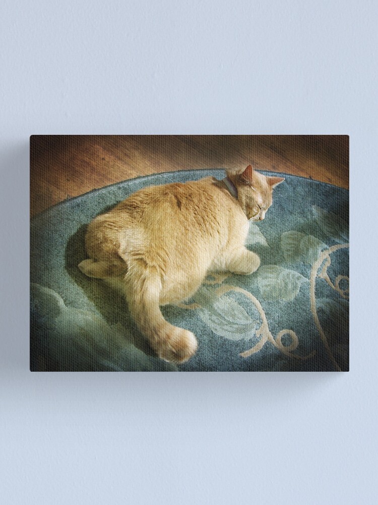 Alternate view of Fat Cat on a Rug Canvas Print