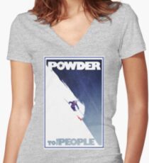 Powder to the People Women's Fitted V-Neck T-Shirt