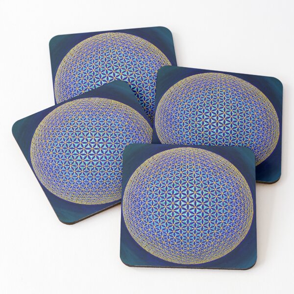 Item preview, Flower of life turquoises designed and sold by viodots.