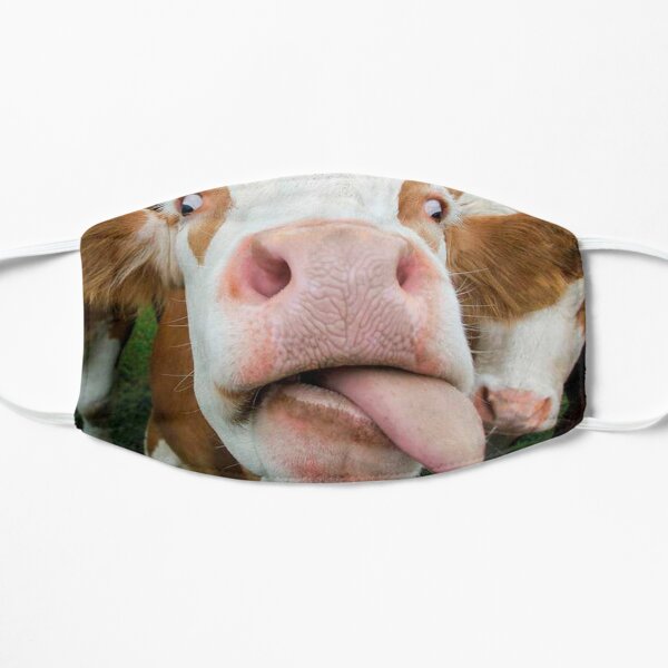 Funny Licking Cow Flat Mask