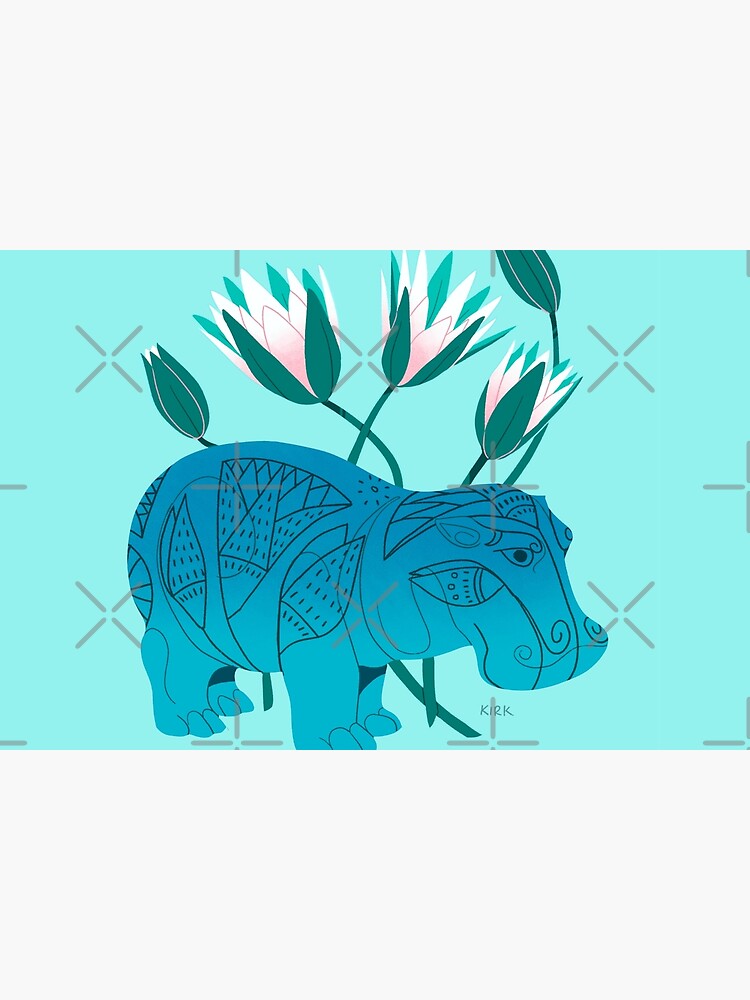 Faience Hippo - Floral Artefacts by flaroh