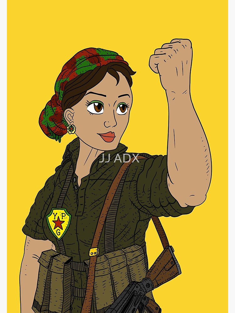 Disover kurdish girl. YPG soldier. kurdistan. Premium Matte Vertical Poster