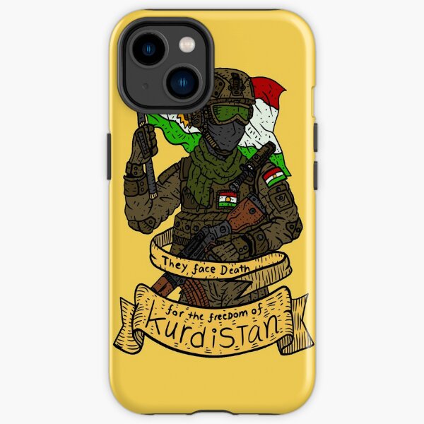 Kurdish peshmerga. Kurdistan. hand drawn art. iPhone Tough Case