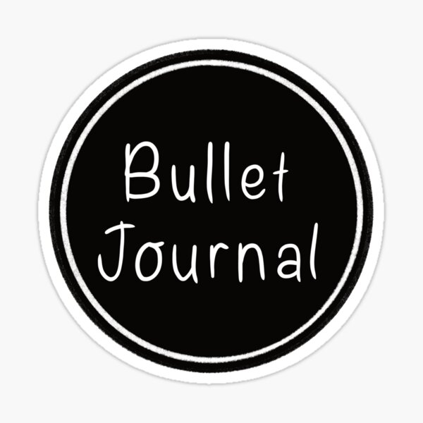 Bullet journal, days of the week Sticker for Sale by Hyper-Hoot