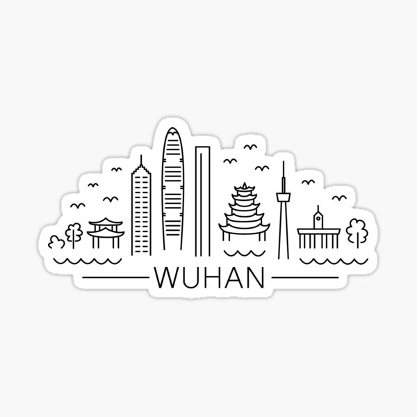 Artikel-Vorschau von Wuhan City Lineart Handgezeichnetes Design, designt und verkauft von Tatsiana Zayats.