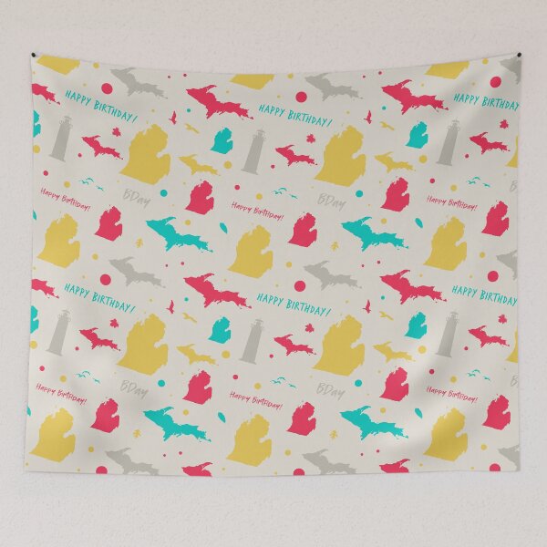 Item preview, Michigan Birthday Repeating Pattern designed and sold by Jarrod Vandenberg.
