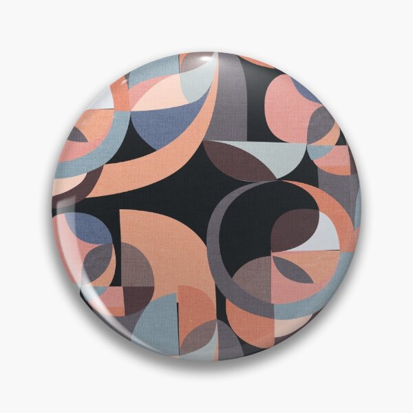 Item preview, Modern Circles Abstract Geo Black Pink designed and sold by Cecilia Mok.