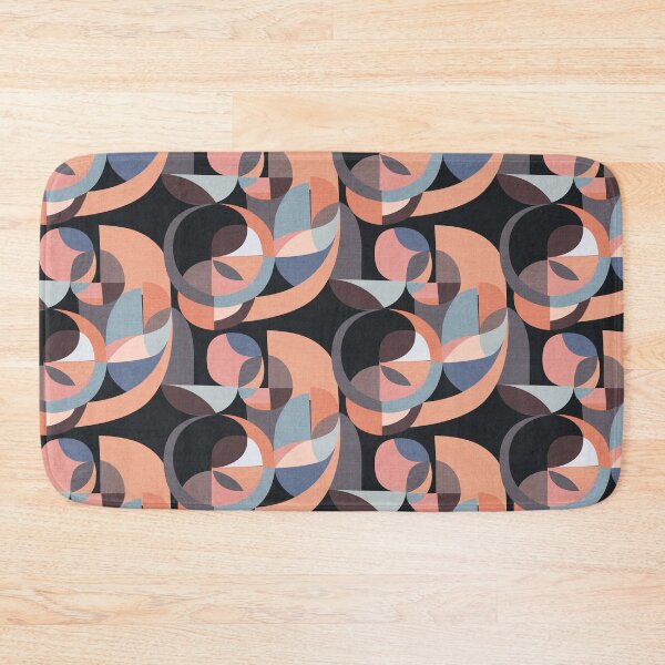 Item preview, Modern Circles Abstract Geo Black Pink designed and sold by Cecilia Mok.