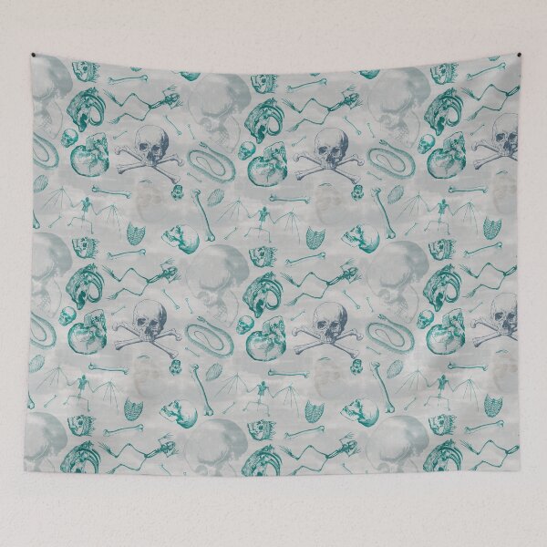 Item preview, Teal Skull Pattern designed and sold by Jarrod Vandenberg.