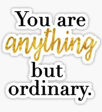 You are Anything But Ordinary Sticker